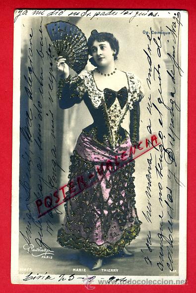 Cartoline: POSTAL, ARTISTA, CUPLETISTA, ORIGINAL, ANTIGUA, MARIE THIERRY, TIENE PURPURINA, P80693