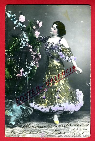 Cartoline: POSTAL, ARTISTA, CUPLETISTA, ORIGINAL, ANTIGUA, FLORIDO, P80739