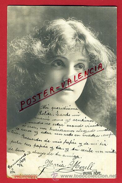 Postkarten: POSTAL, ARTISTA, CUPLETISTA, ORIGINAL, ANTIGUA, LAURA HOPE, P90046