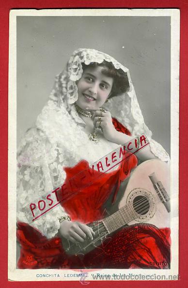 Postais: POSTAL, ARTISTA, CUPLETISTA, ORIGINAL, ANTIGUA, CONCHITA LEDESMA, P90071
