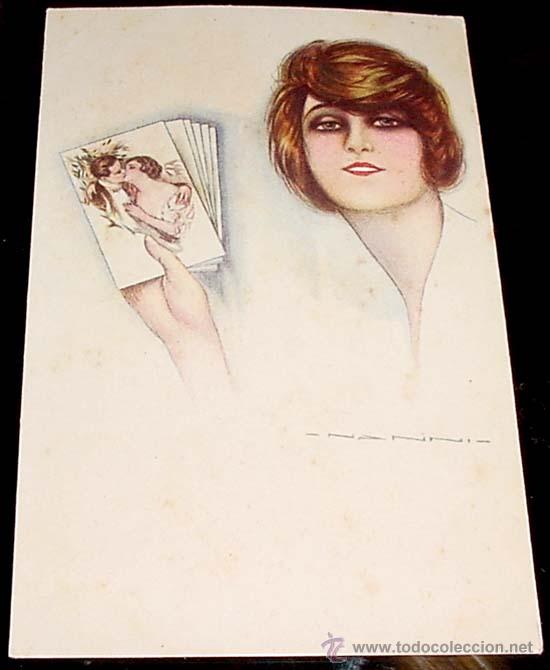 Postcards: ANTIGUA POSTAL DE UNA MUJER - ED. DELL&acute;ANNA GASPARINI MILANO - NO CIRCULADA .