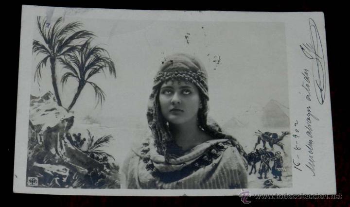 Postales: ANTIGUA FOTO POSTAL SURREALISTA DE MUJER, NPG 107/1, MODERNISTA, ART NOUVEAU, CIRCULADA EN 1902, SIN