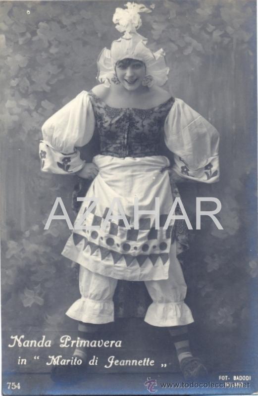 Postcards: POSTAL FOTOGRAFICA DE NANDA PRIMAVERA EN MARITO DI JEANNETTE, PRINCIPIOS DEL SIGLO XX