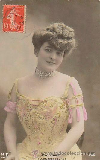 Postcards: Jeanliane, actriz de teatro de la sala Ambassadeurs, circulada 1907
