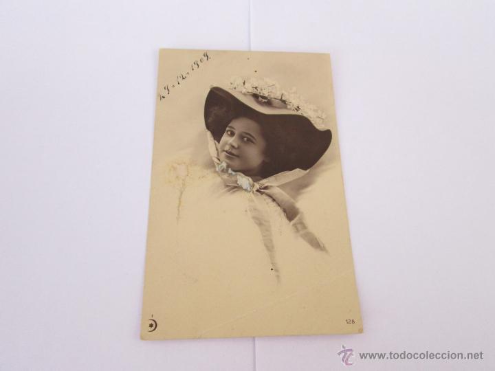 Cartoline: BUSTO MUJER - ESCRITA 1909 - CON SELLO - CIRCULADA