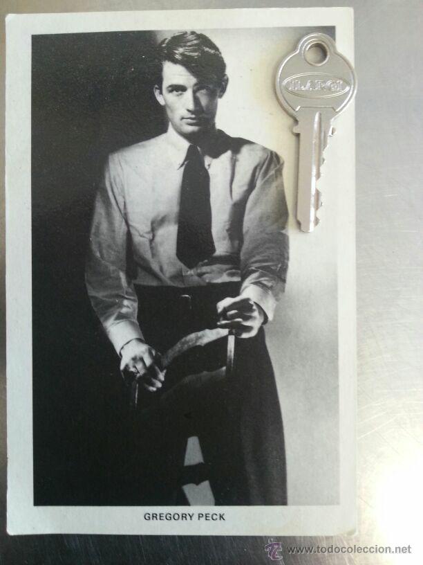 Postales: POSTAL DE GREGORY PECK. ANTIGUA EN BLANCO Y NEGRO.