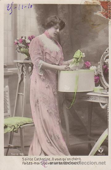 Postales: Una chica, escrita en 1910 - Foto 1