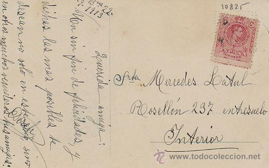 Postales: A la luz de una farola, circulada en 1913 - Foto 2