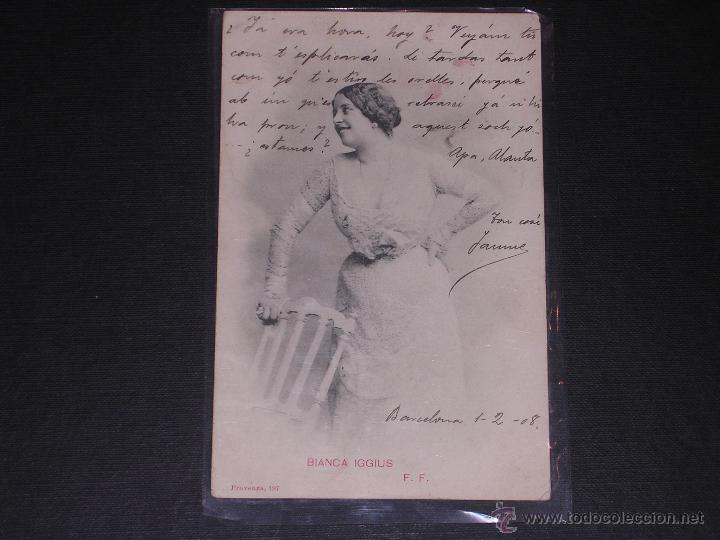 Postales: POSTAL ROMANTICA BIANCA IGGIUS, SE&Ntilde;ALES DE USO