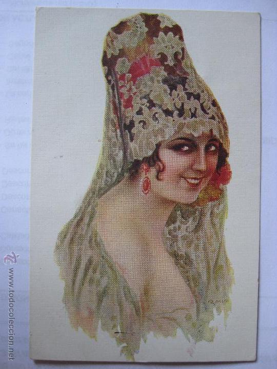 Postais: POSTAL MUJER - ILUSTRADOR R.MIR - CIRCULADA