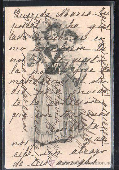 Postais: TARJETA POSTAL DE GALANTES Y MUJERES. TRAJES DE EPOCA.