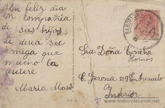 Postales: Una chica, circulada en 1906 - Foto 2