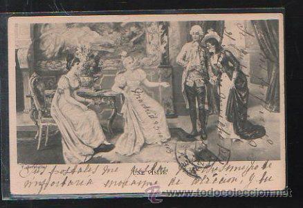 Postais: TARJETA POSTAL DE GALANTES Y MUJERES. UNE VISITE. F.PERSOGLIA.