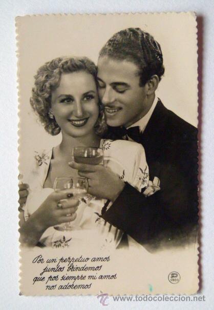 Postales: Vieja Postal romantica 1951