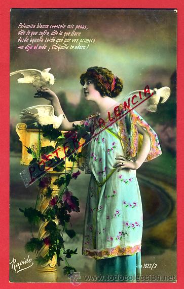 Postais: POSTAL MUJERES Y GALANTES, MUJER PALOMAS, P96670
