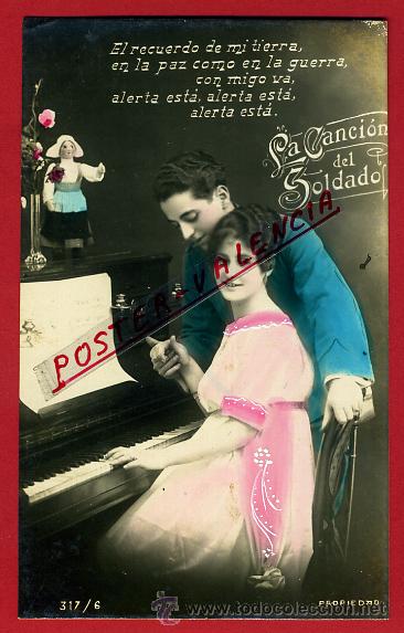 Postais: POSTAL MUJERES Y GALANTES, MUJER Y HOMBRE CON PIANO, P96674