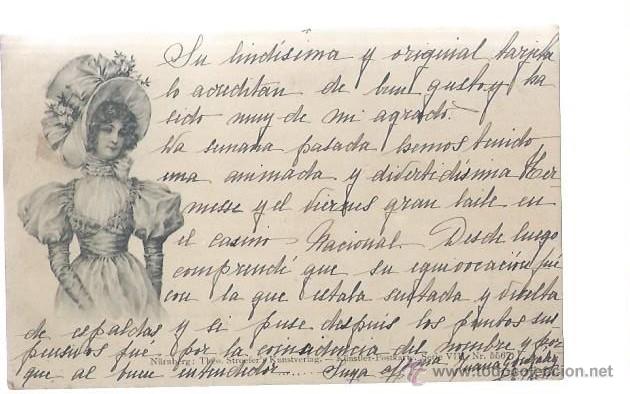 Postais: TARJETA POSTAL GALANTES Y MUJERES, MUJER DE DAMA ANTIGUA, K&Uuml;NSTLER SERIE VIII 5567