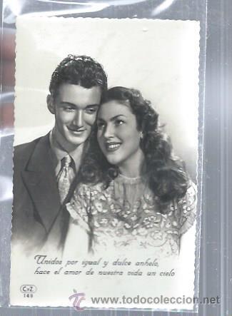 Cartoline: TARJETA POSTAL FOTOGR&Aacute;FICA ROM&Aacute;NTICA PAREJA DE ENAMORADOS, UNIDOS LA VIDA ES UN CIELO CYZ 149