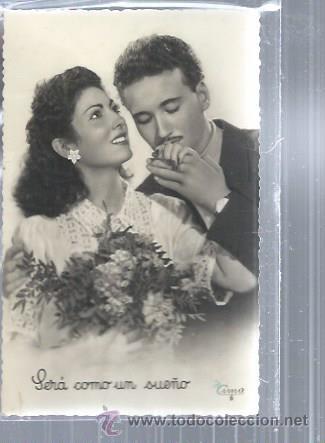 Cartoline: TARJETA POSTAL FOTOGR&Aacute;FICA ROM&Aacute;NTICA PAREJA DE ENAMORADOS, SERIA COMO UN SUE&Ntilde;O CIMA 6