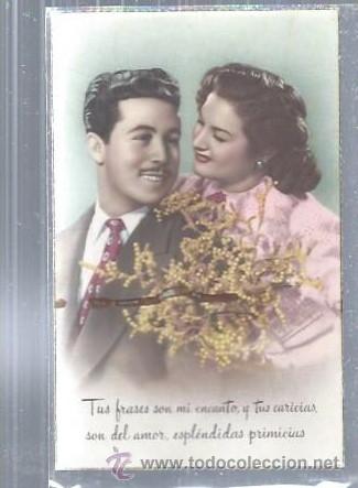 Postais: ROM&Aacute;NTICA PAREJA DE ENAMORADOS SONRIENTES, CARICIAS, ENCANTO, PRIMCIAS, COLOR, CYZ 552