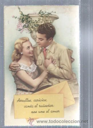 Postais: ROM&Aacute;NTICA, PAREJA DE ENAMORADOS Y UN MENSAJE EN CARTA, ARRULLOS CARICIAS AMOR CYZ 586