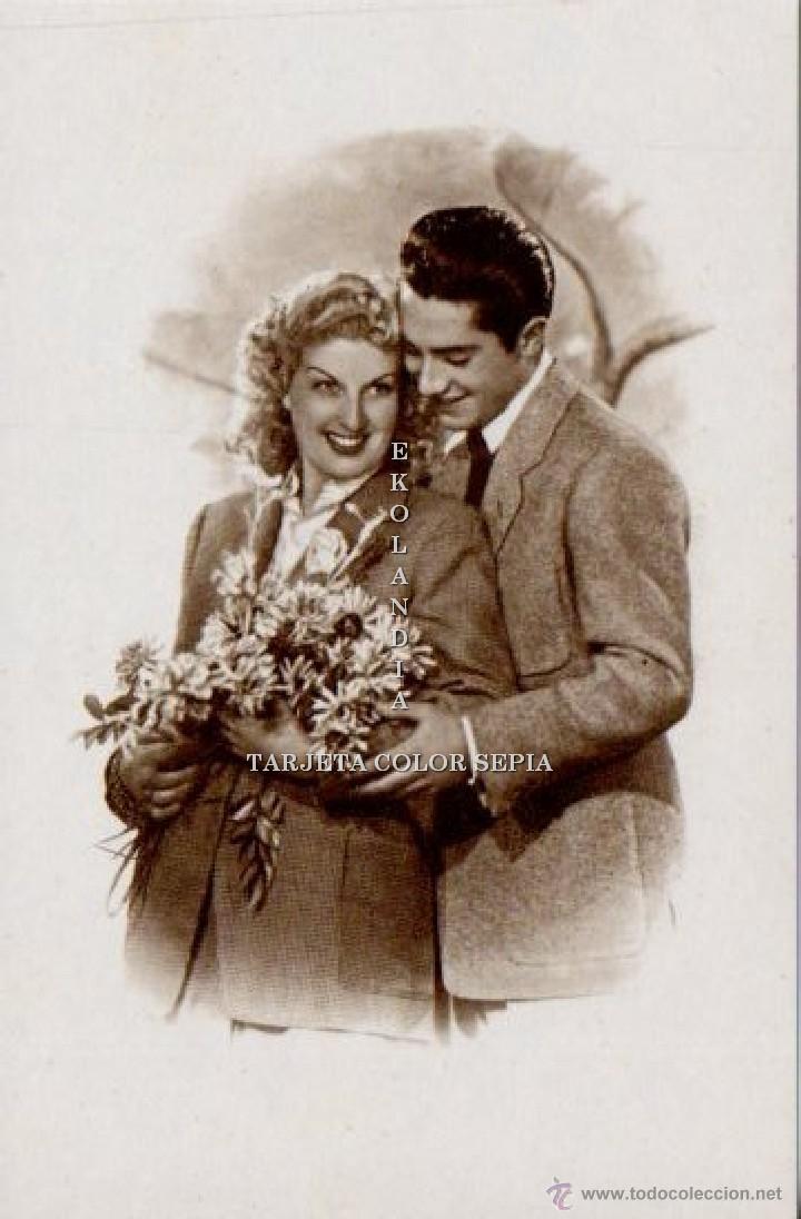 Postais: 10.2 P5A EKL POSTALES ROM&Aacute;NTICAS. PAREJA DE NOVIOS ENAMORADOS EKL VINTAGE. TARJETA NUEVA SIN ESC V3