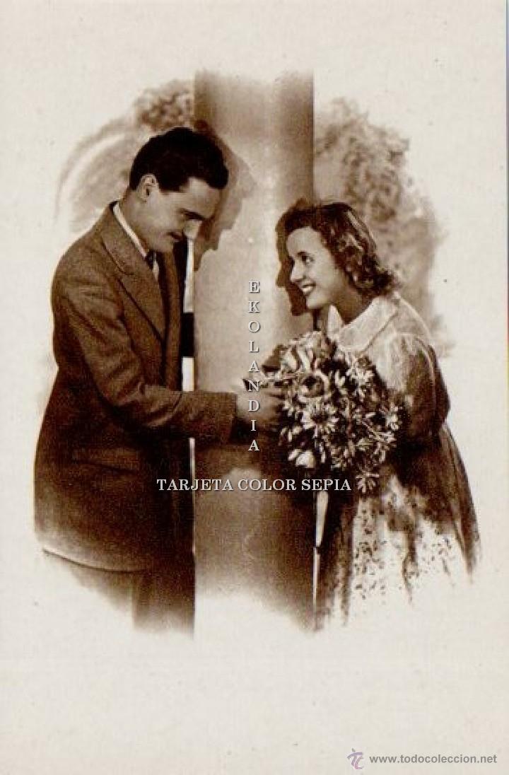 Postais: 20.3 P5A EKL POSTALES ROM&Aacute;NTICAS. PAREJA DE NOVIOS ENAMORADOS EKL VINTAGE. TARJETA NUEVA SIN ESC V3