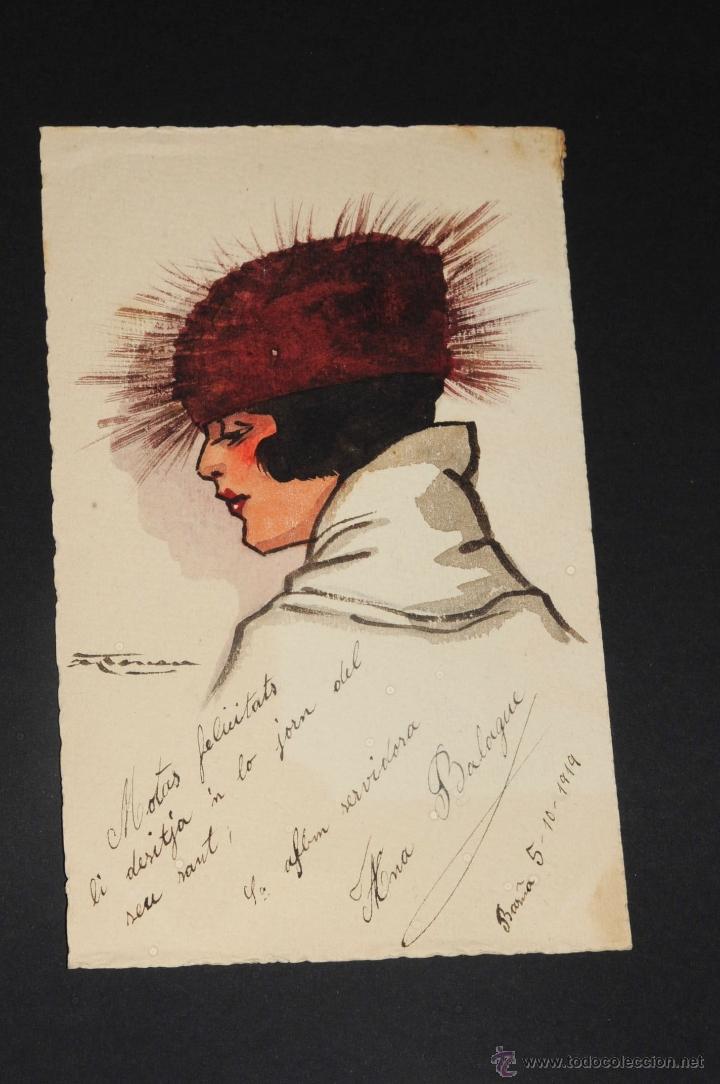Postales: POSTAL ILUSTRADA SE&Ntilde;ORA, CIRCULADA - Foto 1