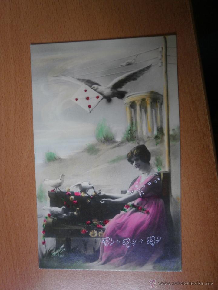 Postales: Postal rom&aacute;ntica. - Foto 1