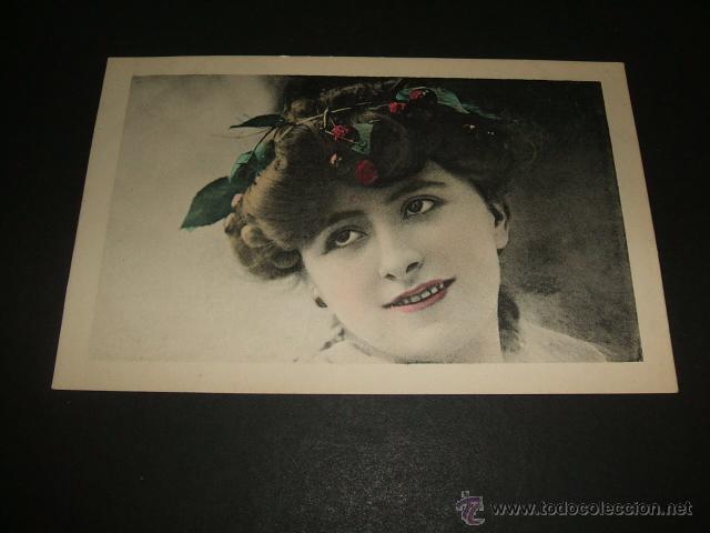 Postales: MUJER CON CEREZAS POSTAL ANTERIOR A 1905 - Foto 1