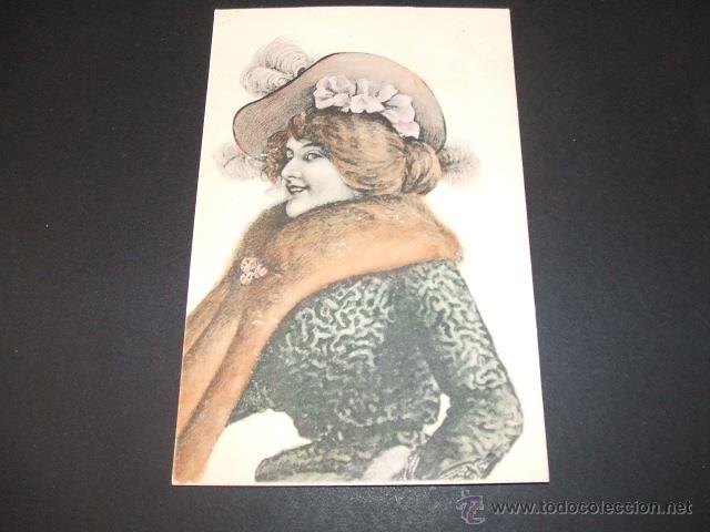 Postales: MUJER ELEGANTE POSTAL ILUSTRADA ANTERIOR A 1905 - Foto 1