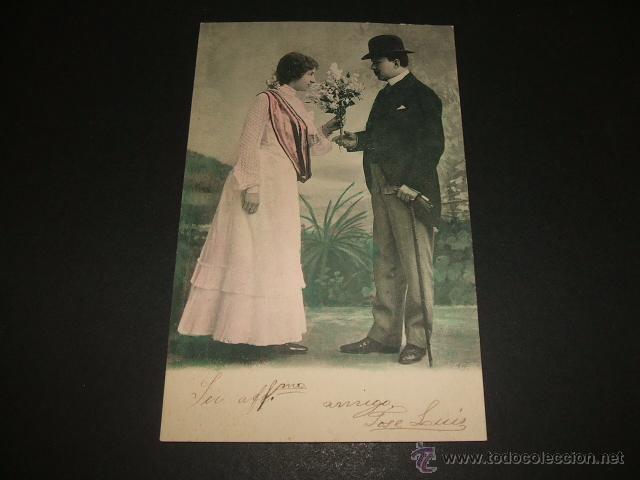 Postales: PAREJA POSTAL ANTERIOR A 1905 - Foto 1