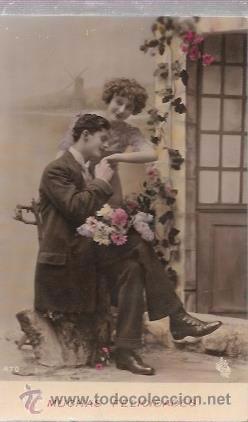 Cartoline: TARJETA POSTA GALANTE Y MUJER. N&ordm; 470.