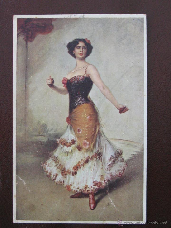 Postcards: BONITA POSTAL ANTIGUA DE MUJER