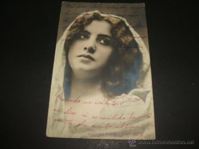Postales: DAMA ELEGANTE POSTAL 1906 - Foto 1