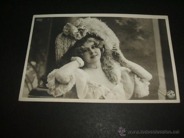 Postales: MUJER CON SOMBRERO POSTAL 1903 - Foto 1