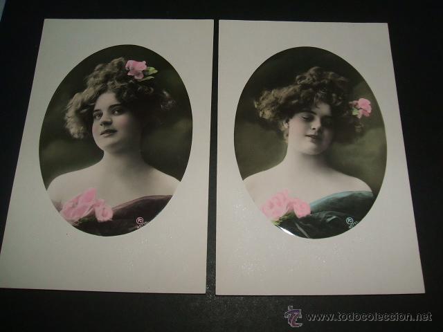 Postales: MUJER ELEGANTE 4 POSTALES - Foto 1