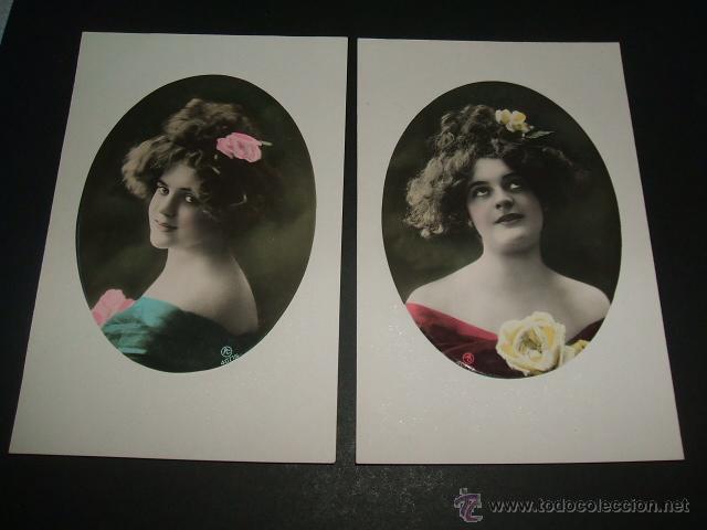 Postales: MUJER ELEGANTE 4 POSTALES - Foto 2