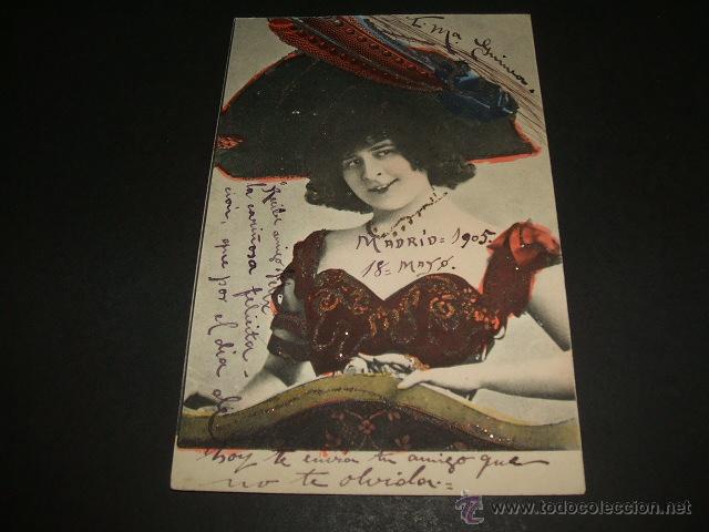 Postales: MUJER ELEGANTE POSTAL ANTIGUA 1905 - Foto 1