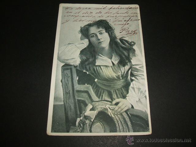 Postales: MUJER EN UN SILLON POSTAL 1904 - Foto 1