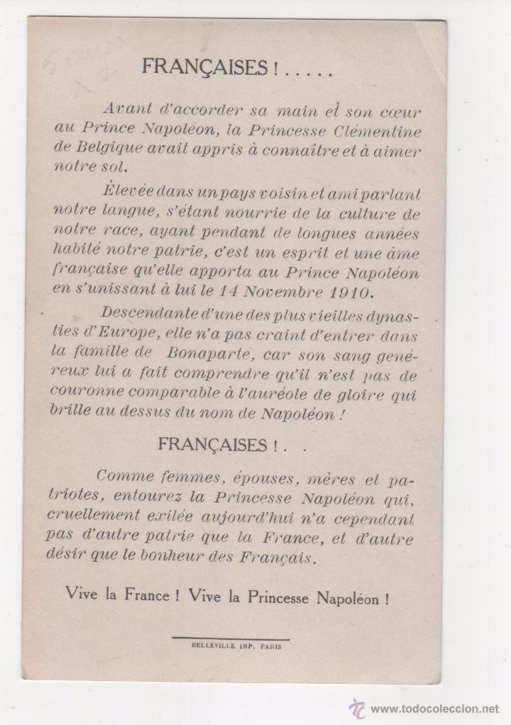 Postales: Clementine, princesse Napole&oacute;n. - Foto 2