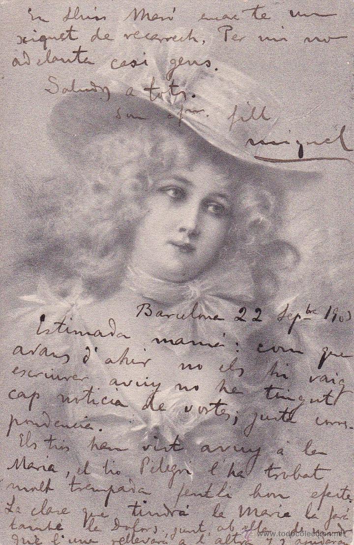 Postales: mujer con sombrero 1903 (escrita) - Foto 1