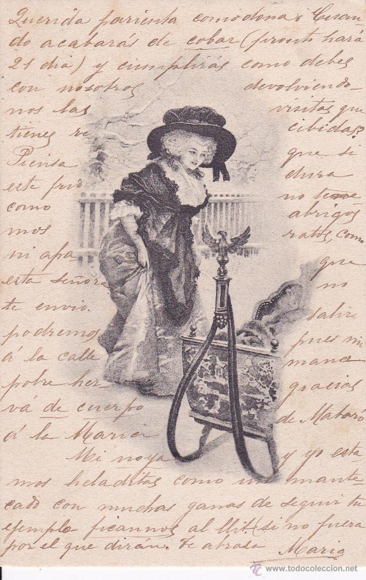 Postales: postal mujer (escrita) - Foto 1