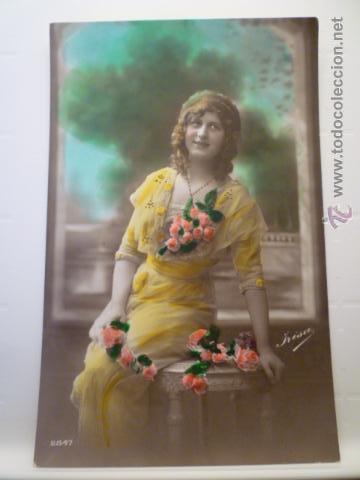 Postkarten: POSTAL ROMANTICA COLOREADA. ED. IRISA 2847. ESCRITA 1915.