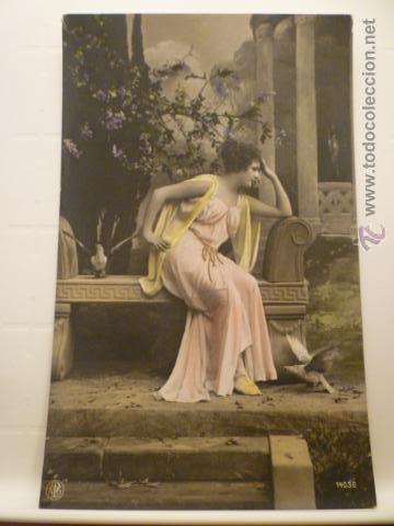 Postais: POSTAL ROMANTICA COLOREADA. ED. NPG 14036. ESCRITA 1918.