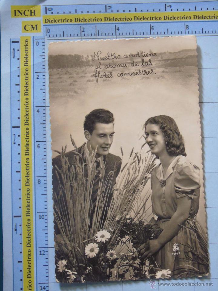Cartoline: POSTAL DE GALANTES Y MUJERES. A&Ntilde;OS 30 50. MUJER, FLORES. 1363