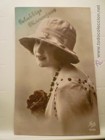 Postais: POSTAL ROMANTICA COLOREADA. ED. ROTO 5052. CIRCULADA 1921.