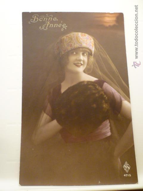 Postais: POSTAL ROMANTICA COLOREADA. ED. ASR 4715. CIRCULADA 1920.