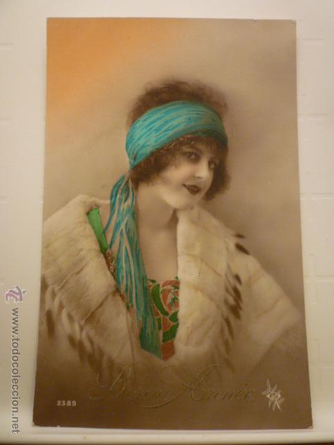 Cartoline: POSTAL ROMANTICA COLOREADA. CIRCULADA 1920.