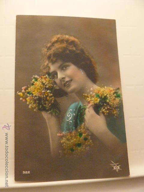 Postales: POSTAL ROMANTICA COLOREADA.  SIN CIRCULAR. - Foto 1